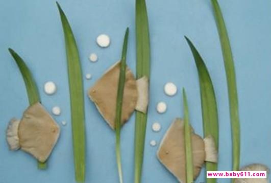 幼兒手工制作圖片:蘑菇大蒜之海底世界