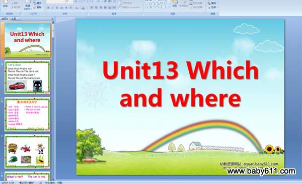كӢZA伉:Unit13 Which and where (PPTn