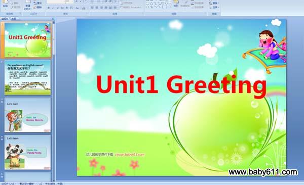 كӢZA伉ϣUnit1 Greeting PPTn)