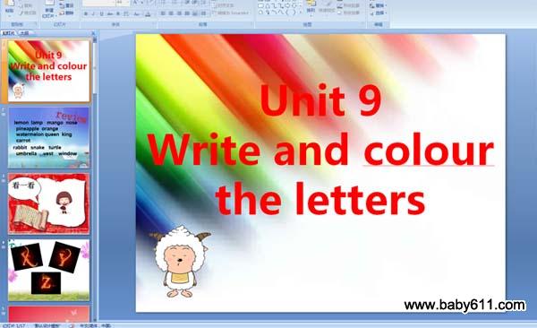 كӢZA伉unit9  Write and colour the lettersPPTn