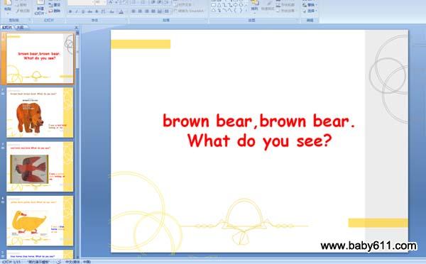׃@ӢZ(y)nbrown bear,brown bear.What do you see?